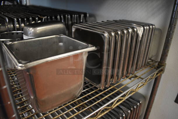 12 Stainless Steel 1/6 Size Drop In Bins. 1/6x6. 12 Times Your Bid! (drop in bin kitchen) - Image 2 of 3