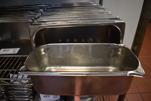 21 Stainless Steel 1/3 Size Drop In Bins. 1/3x4. 21 Times Your Bid! (drop in bin kitchen)