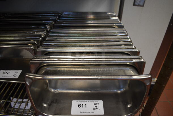 21 Stainless Steel 1/3 Size Drop In Bins. 1/3x4. 21 Times Your Bid! (drop in bin kitchen) - Image 3 of 3