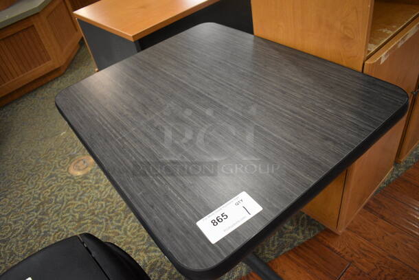 Table w/ Gray Tabletop and Black Metal Table Base. 24x30x30. (gift shop) - Image 3 of 3