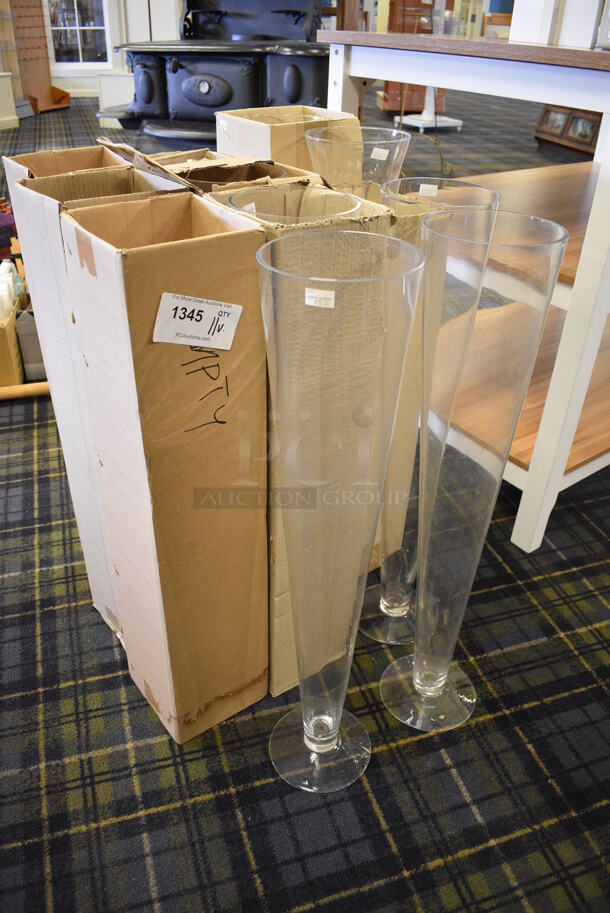 11 Various Poly Vases. Includes 6x6x30. 11 Times Your Bid! (blue retail store) - Image 2 of 3