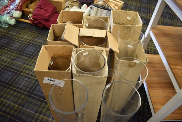 11 Various Poly Vases. Includes 6x6x30. 11 Times Your Bid! (blue retail store) - Image 3 of 3