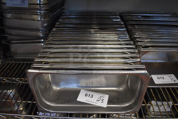 23 Stainless Steel 1/3 Size Drop In Bins. 1/3x4. 23 Times Your Bid! (drop in bin kitchen) - Image 3 of 3