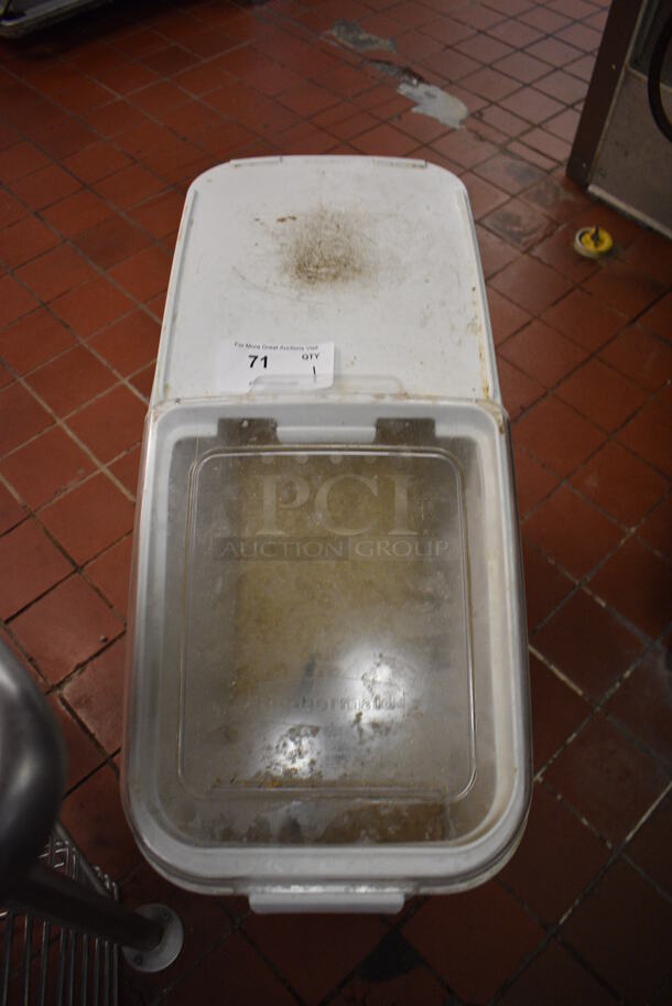 White Poly Ingredient Bin on Commercial Casters. 13x30x28. (kitchen) - Image 2 of 3