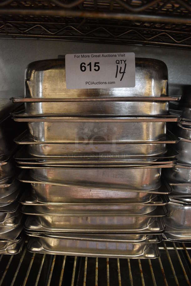 10 Stainless Steel 1/2 Size Drop In Bins. 1/2x2. 10 Times Your Bid! (drop in bin kitchen)