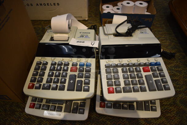 4 Canon MP27D Printing Calculators. 9x12x3. 4 Times Your Bid! (gift shop)