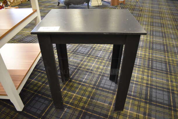 Black Wooden Table. 22x16.5x25.5. (blue retail store)