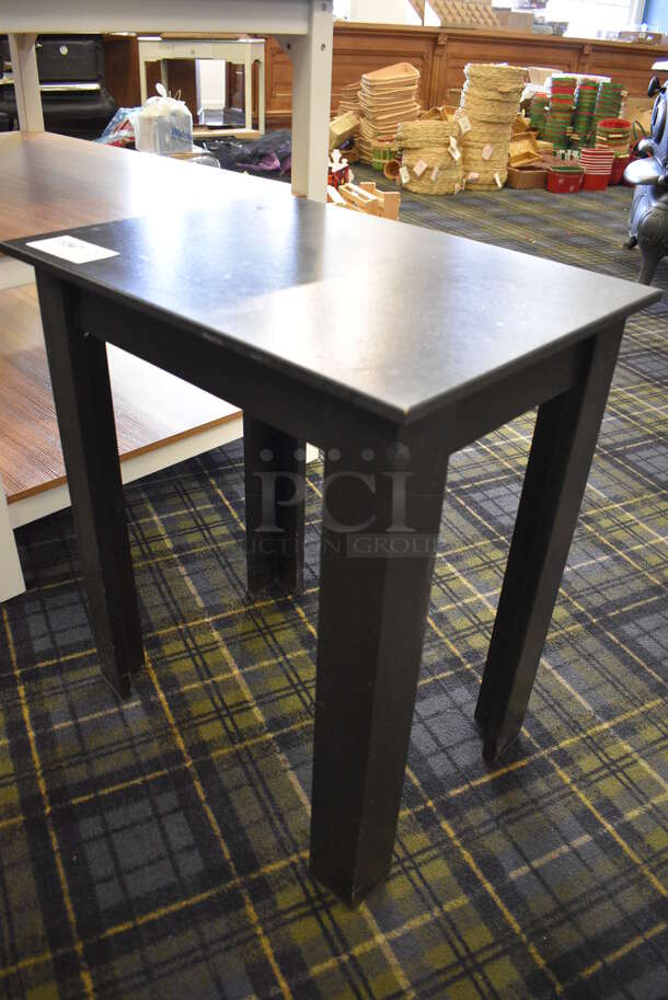 Black Wooden Table. 22x16.5x25.5. (blue retail store) - Image 2 of 4