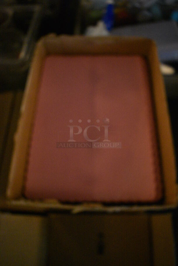 ALL ONE MONEY! Lot of 4 Boxes of Disposable Placemats. Pink and Holly. 14x10. (main dining room) - Image 3 of 4