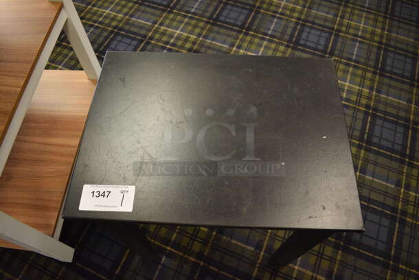 Black Wooden Table. 22x16.5x25.5. (blue retail store) - Image 3 of 4