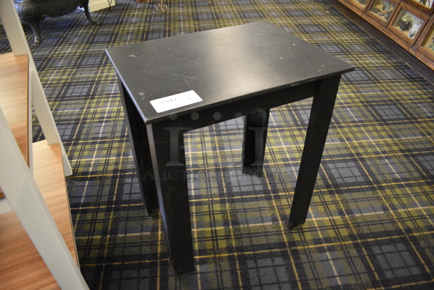 Black Wooden Table. 22x16.5x25.5. (blue retail store) - Image 4 of 4