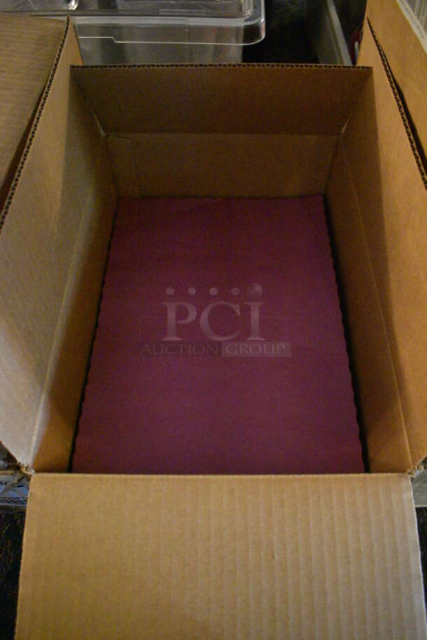 ALL ONE MONEY! Lot of 4 Boxes of Disposable Placemats. Flowers, Green and Maroon. 14x10. (main dining room) - Image 3 of 6