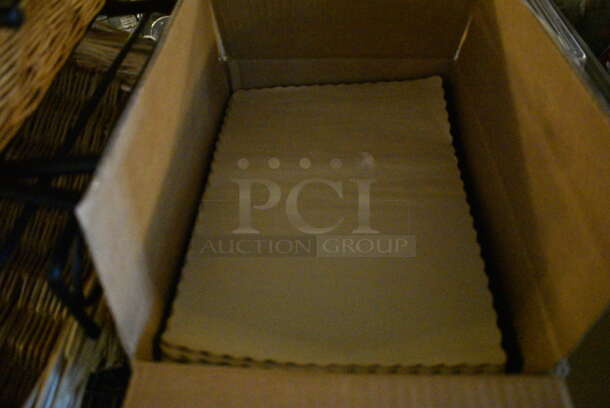 ALL ONE MONEY! Lot of 4 Boxes of Disposable Placemats. Flowers, Green and Maroon. 14x10. (main dining room) - Image 4 of 6