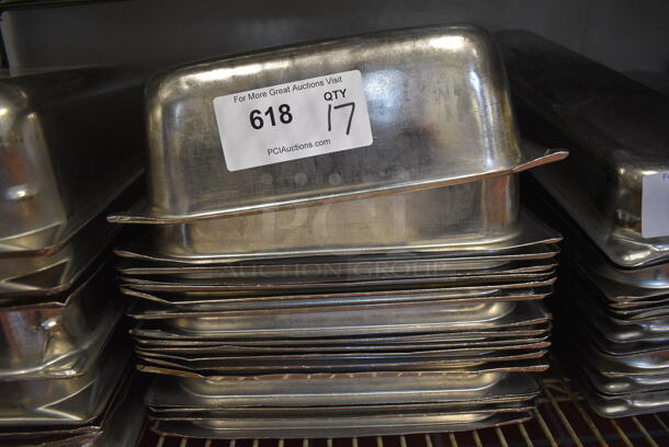 17 Stainless Steel Full Size Drop In Bins. 1/1x4. 17 Times Your Bid! (drop in bin kitchen) - Image 1 of 3