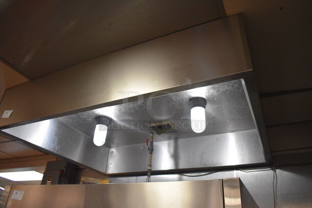 5' Stainless Steel Commercial Steam Hood w/ Lights. Goes GREAT w/ Lot 72! BUYER MUST REMOVE. 60x48x12. (kitchen) - Image 2 of 4