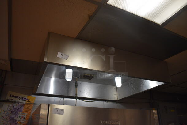 5' Stainless Steel Commercial Steam Hood w/ Lights. Goes GREAT w/ Lot 72! BUYER MUST REMOVE. 60x48x12. (kitchen) - Image 3 of 4