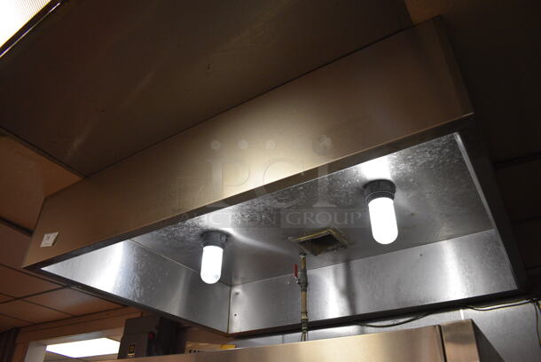 5' Stainless Steel Commercial Steam Hood w/ Lights. Goes GREAT w/ Lot 72! BUYER MUST REMOVE. 60x48x12. (kitchen) - Image 4 of 4