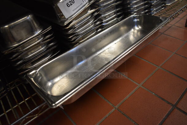 12 Stainless Steel Drop In Bins. 6.5x21x2. 12 Times Your Bid! (drop in bin kitchen) - Image 2 of 4