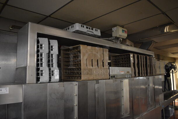 Hobart Model CPW124A Stainless Steel Commercial Conveyor Dishwasher. 208 Volts, 3 Phase. Goes GREAT w/ Lots 75 and 76! BUYER MUST REMOVE. Unit Was In Working Condition When Restaurant Closed. 164x32x90. (kitchen) - Image 2 of 8