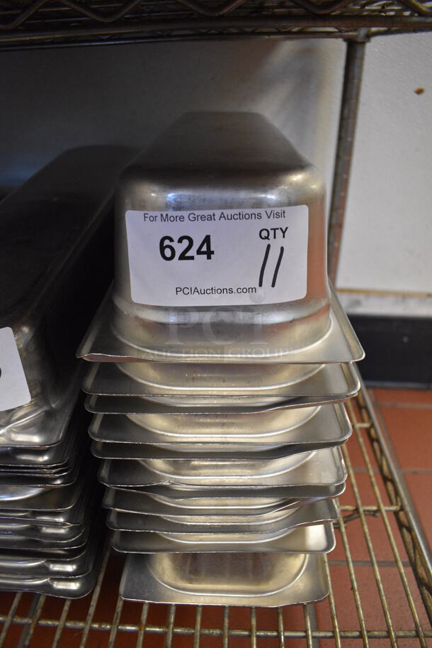 11 Stainless Steel Drop In Bins. 6.5x21x4. 11 Times Your Bid! (drop in bin kitchen) - Image 1 of 3
