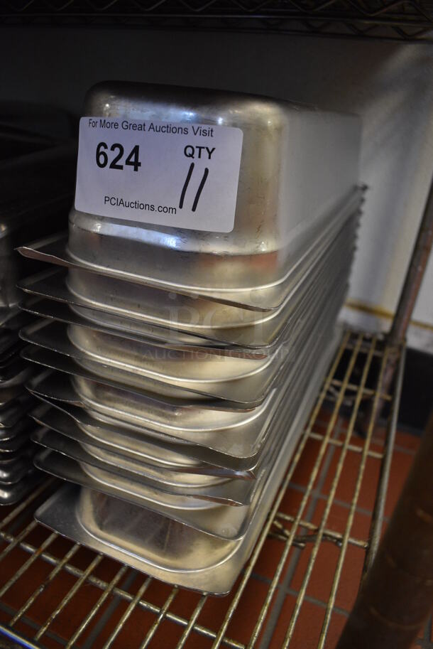11 Stainless Steel Drop In Bins. 6.5x21x4. 11 Times Your Bid! (drop in bin kitchen) - Image 2 of 3
