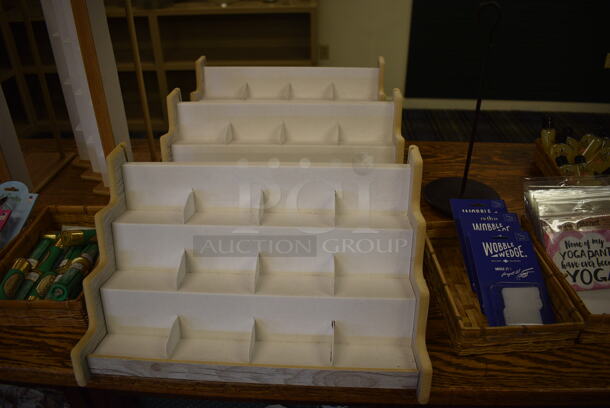 ALL ONE MONEY! Lot of Various Items Including Butcher Block Conditioner, Mugs, Flower Cookie Cutters and Stands! Does Not Include Counter. BUYER MUST REMOVE. (blue retail store)  - Image 4 of 12