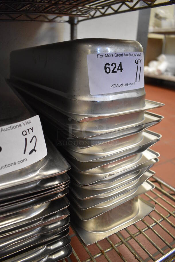 11 Stainless Steel Drop In Bins. 6.5x21x4. 11 Times Your Bid! (drop in bin kitchen) - Image 3 of 3