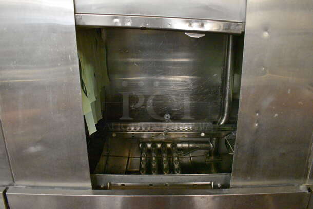Hobart Model CPW124A Stainless Steel Commercial Conveyor Dishwasher. 208 Volts, 3 Phase. Goes GREAT w/ Lots 75 and 76! BUYER MUST REMOVE. Unit Was In Working Condition When Restaurant Closed. 164x32x90. (kitchen) - Image 7 of 8