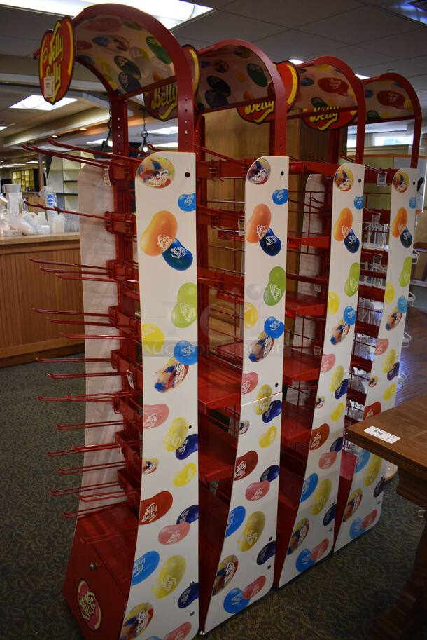 ALL ONE MONEY! Lot of 4 Jelly Belly Red Racks That Make One Unit. 17x13x74 Each. (gift shop) - Image 3 of 4