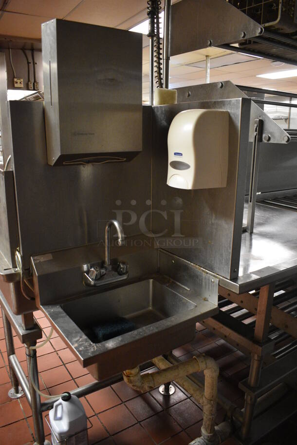 Stainless Steel Commercial Dirty Side Dish Table w/ Sink Basin, Over Shelf and Under Shelves. Does Not Include Caddies. Goes GREAT w/ Lots 74 and 76! BUYER MUST REMOVE. 120x248x93. (kitchen) - Image 3 of 9