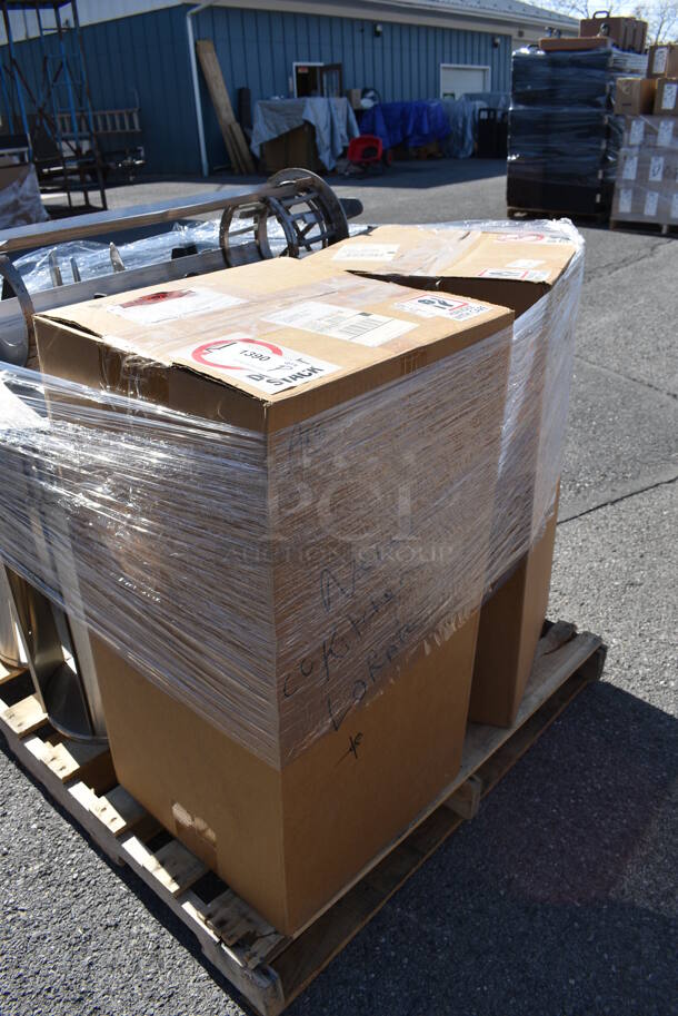 ALL ONE MONEY! Pallet Lot of Various Items Including Metal Plate Return Chutes. Includes 10.5x10.5x31. (warehouse) - Image 4 of 4