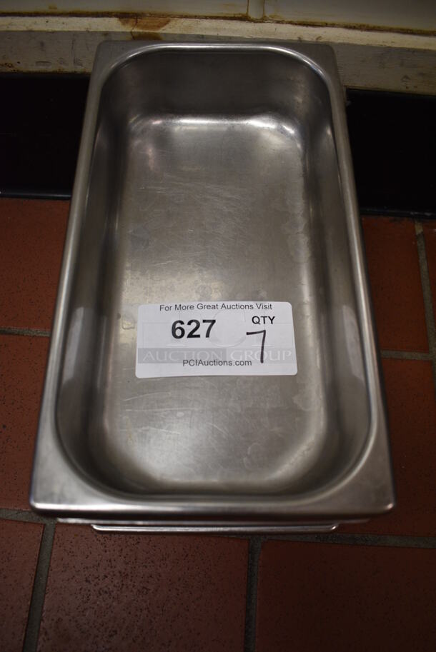 7 Stainless Steel 1/3 Size Drop In Bins. 1/3x2. 7 Times Your Bid! (drop in bin kitchen) - Image 3 of 3