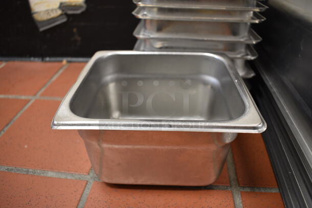 17 Stainless Steel 1/6 Size Drop In Bins. 1/6x4. 17 Times Your Bid! (drop in bin kitchen)