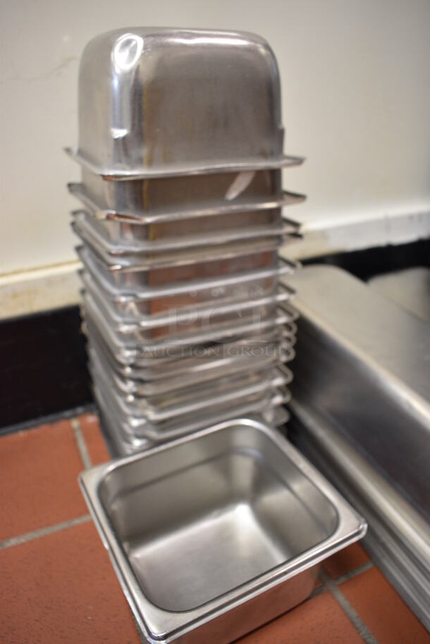 17 Stainless Steel 1/6 Size Drop In Bins. 1/6x4. 17 Times Your Bid! (drop in bin kitchen) - Image 2 of 3