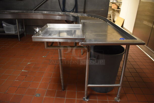 Stainless Steel Commercial Clean Side Right Side Conveyor Dish Table. BUYER MUST REMOVE. Goes GREAT w/ Lots 74 and 75! 168x121x38. (kitchen) - Image 2 of 4