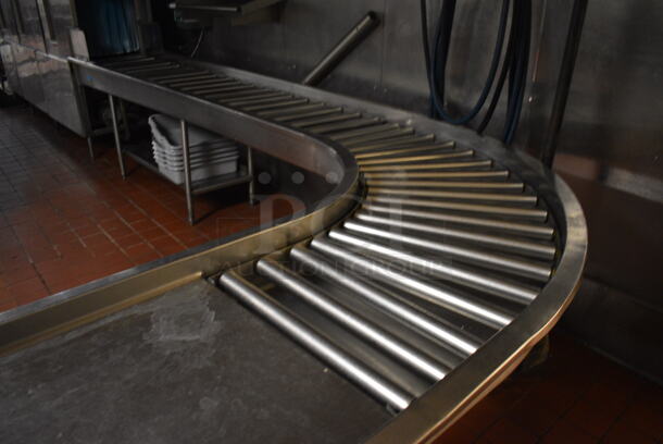 Stainless Steel Commercial Clean Side Right Side Conveyor Dish Table. BUYER MUST REMOVE. Goes GREAT w/ Lots 74 and 75! 168x121x38. (kitchen) - Image 3 of 4