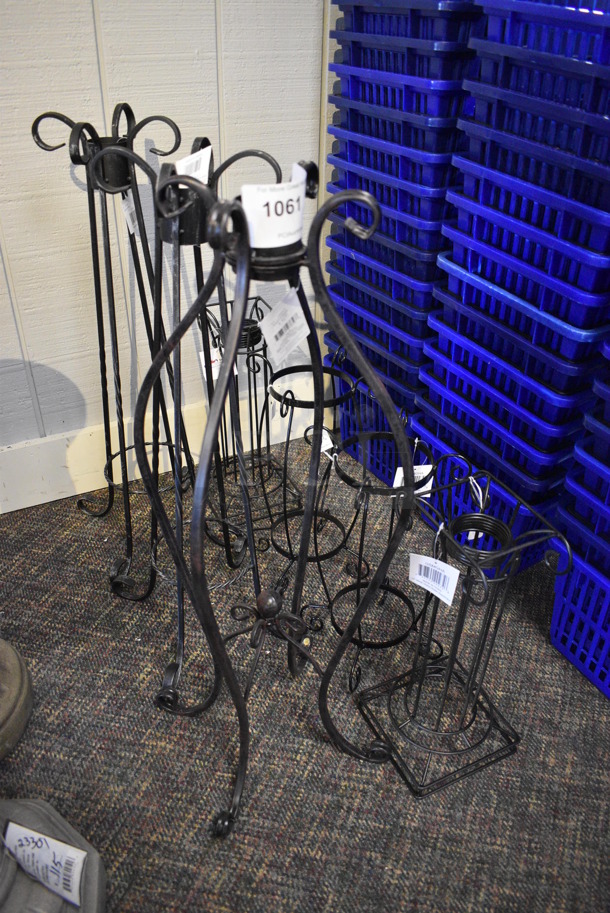 7 Various Black Metal Stands. Includes 9x9x30. 7 Times Your Bid! (garden center) - Image 4 of 4