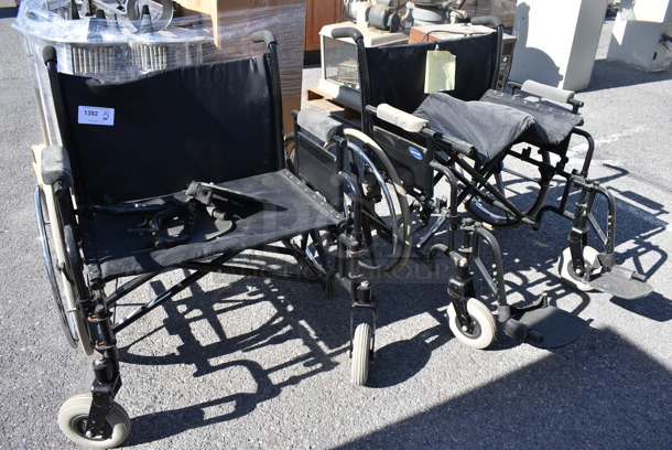 2 Various Wheelchairs.  36x34x36. 2 Times Your Bid! (warehouse)