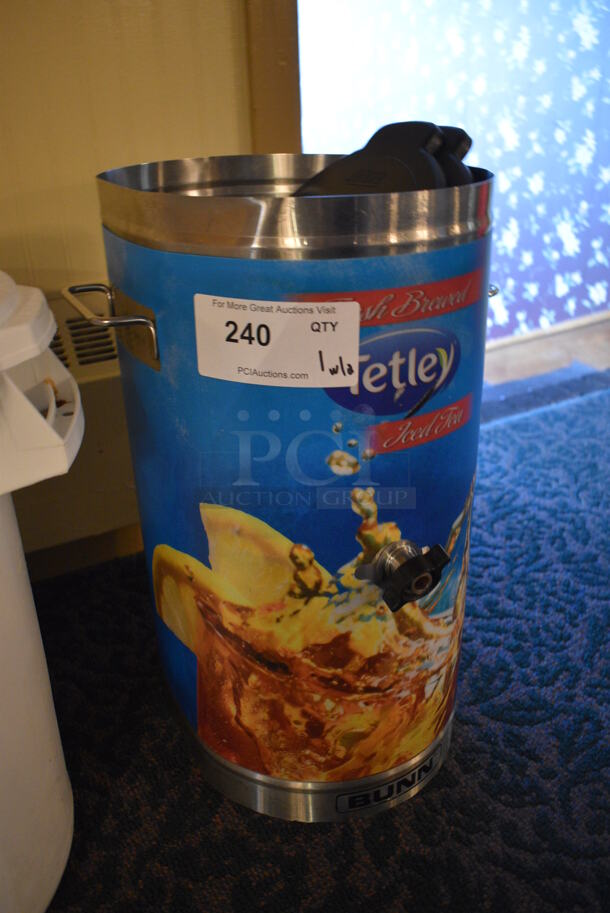 Stainless Steel Commercial Beverage Holder Dispenser w/ 2 Lids. 13x13x19. (buffet) - Image 3 of 4