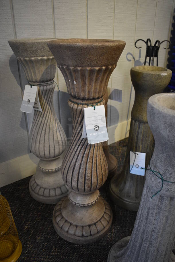 6 Various Stone Pedestals. Includes 11x11x20. 6 Times Your Bid! (garden center) - Image 3 of 5