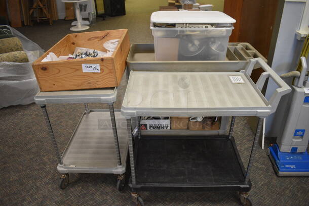 ALL ONE MONEY! Lot of 3 Various Carts and Contents Including Power Strips. Includes 34x19x35. (garden center) - Image 1 of 5