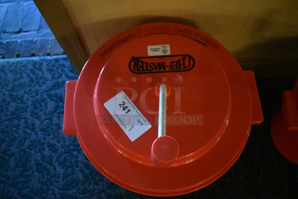 Chef Master Red Poly Lettuce Spinner Salad Spinner. 18x16x23. (buffet) - Image 3 of 4