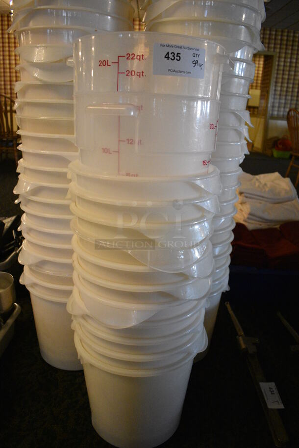ALL ONE MONEY! Lot of 59 Various Poly Bins! Includes 13x13x12. (main dining room) - Image 3 of 3