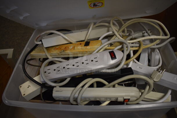 ALL ONE MONEY! Lot of 3 Various Carts and Contents Including Power Strips. Includes 34x19x35. (garden center) - Image 5 of 5