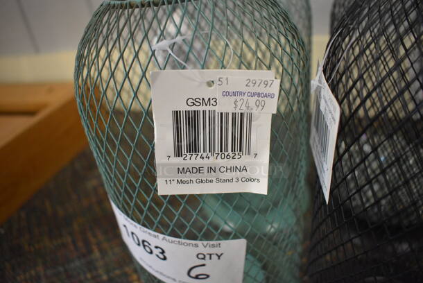 6 Metal Cages; 2 Blue, 2 Black and 2 Yellow. 5.5x5.5x11. 6 Times Your Bid! (garden center) - Image 4 of 4