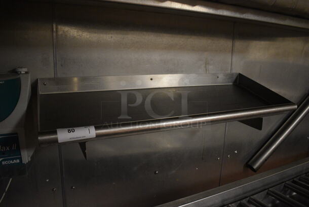 Stainless Steel Commercial Wall Mount Shelf. BUYER MUST REMOVE. 41x16x9. (kitchen)