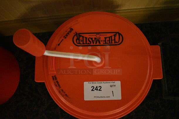 Chef Master Red Poly Lettuce Spinner Salad Spinner. 16x14x19. (buffet) - Image 3 of 4