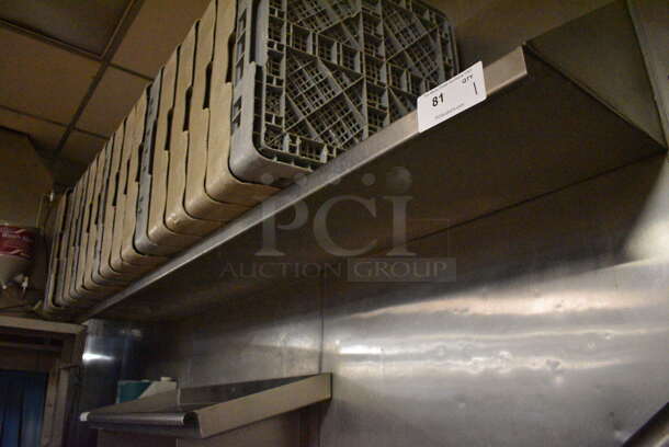 Stainless Steel Commercial Wall Mount Shelf. Does Not Include Contents. BUYER MUST REMOVE. 84x16x12. (kitchen) - Image 3 of 3