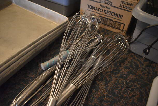 ALL ONE MONEY! Lot of 7 Metal Whisks! Includes 24". (main dining room) - Image 2 of 3