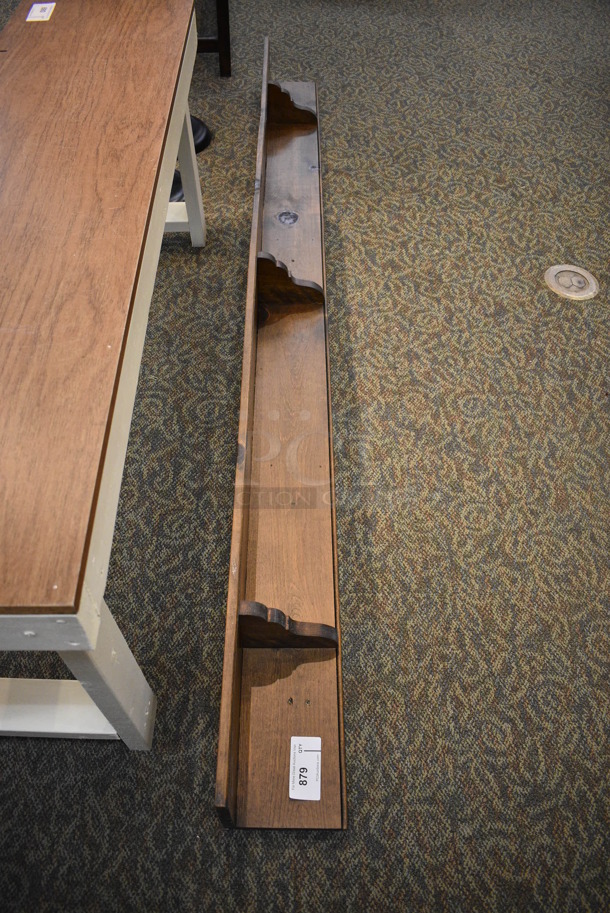 Wooden Wall Mount Shelf. 99x7x8. (gift shop) - Image 2 of 4